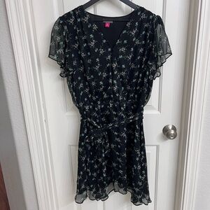 Vince Camuto Floral Black Dress